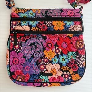 Vera Bradley Floral Fiesta Multicolor Floral Crossbody Bag & Pencil Case